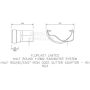 FloPlast PVC Half Round to Cast Iron Ogee Right Hand Gutter Adaptor - White