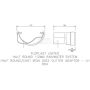 FloPlast PVC Half Round to Cast Iron Ogee Left Hand Gutter Adaptor - Black