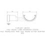 FloPlast PVC Half Round to Cast Iron Half Round Gutter Adaptor - Brown