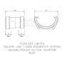 FloPlast PVC Square to PVC Half Round Gutter Adaptor - Black