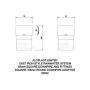 FloPlast PVC Square to PVC Round Downpipe Adaptor - Black - Pack of 2