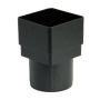 FloPlast Cast Iron Effect Square to Round Downpipe Adaptor