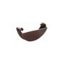 FloPlast Half Round Gutter External Stopend - 112mm Brown