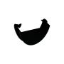 FloPlast Deepflow/ Hi-Cap Gutter External Stopend - 115mm x 75mm Black