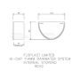 FloPlast Deepflow/ Hi-Cap Gutter Internal Stopend - 115mm x 75mm Brown