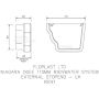 FloPlast Ogee Gutter External Stopend Left Hand - 110mm x 80mm Black