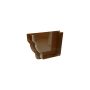FloPlast Ogee Gutter Internal Stopend Left Hand - 110mm x 80mm Brown
