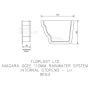 FloPlast Ogee Gutter Internal Stopend Left Hand - 110mm x 80mm White