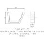 FloPlast Ogee Gutter Internal Stopend Right Hand - 110mm x 80mm Black