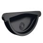 Lindab Steel Gutter Self-Locking Stop End - 125mm Black