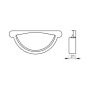 Lindab Steel Gutter Self-Locking Stop End - 125mm Coffee Brown