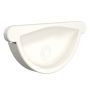 Lindab Steel Gutter Self-Locking Stop End - 125mm Antique White