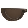 Lindab Steel Gutter Right Hand Stop End - 190mm Brown
