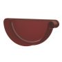 Lindab Steel Gutter Right Hand Stop End - 190mm Dark Red