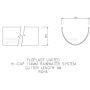 FloPlast Deepflow/ Hi-Cap Gutter - 115mm x 75mm x 3mtr Black