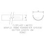 FloPlast Mini Gutter - 76mm x 2mtr Black