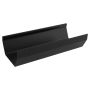 FloPlast Square Gutter - 114mm x 4mtr Black - Pack of 2