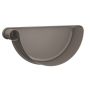 Lindab Steel Gutter Left Hand Stop End - 190mm Anthracite Metallic