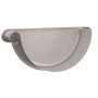 Lindab Steel Gutter Left Hand Stop End - 190mm Silver Metallic
