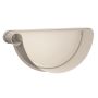 Lindab Steel Gutter Left Hand Stop End - 190mm Antique White