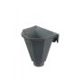 Cast Iron Round Downpipe Standard Hopper Head H0 Flat Back Outlet - 65mm Grey Primed