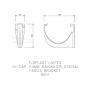 FloPlast Deepflow/ Hi-Cap Gutter Fascia Bracket - 115mm x 75mm Black