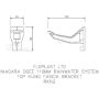 FloPlast Ogee Gutter Top Hung Fascia Bracket - 110mm x 80mm Black