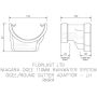 FloPlast PVC Half Round to PVC Ogee Left Hand Gutter Adaptor - Black