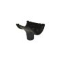 FloPlast Half Round Gutter Running Outlet - 112mm Black - Pack of 2