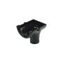FloPlast Half Round Gutter Stopend Outlet - 112mm Black