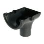 FloPlast Cast Iron Effect Half Round Gutter Stopend Outlet - 112mm - Pack of 2