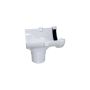 FloPlast Half Round Gutter Stopend Outlet - 112mm White