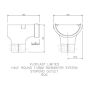 FloPlast Half Round Gutter Stopend Outlet - 112mm White