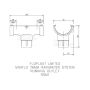 FloPlast Mini Gutter Running Outlet - 76mm Brown