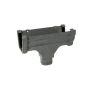 FloPlast Ogee Gutter Running Outlet - 110mm x 80mm Anthracite Grey