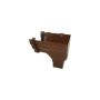 FloPlast Ogee Gutter Stopend Outlet Right Hand - 110mm x 80mm Brown