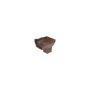 FloPlast Square Gutter Stopend Outlet - 114mm Brown