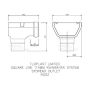 FloPlast Square Gutter Stopend Outlet - 114mm White - Pack of 2