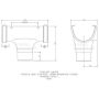 FloPlast Industrial/ Xtraflo Gutter Running Outlet - for 110mm Downpipe 170mm Black