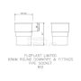 FloPlast Round Downpipe Socket - 68mm Black