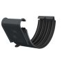 Lindab Steel Gutter Union - 150mm Anthracite Grey