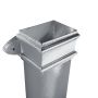 Cast Iron Rectangular Eared Downpipe - 100mm x 75mm x 914mm Primed