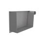 Lindab Rectangular Steel Gutter Right Hand Stop End - 140mm Anthracite Metallic