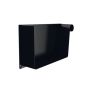 Lindab Rectangular Steel Gutter Right Hand Stop End - 140mm Black