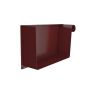 Lindab Rectangular Steel Gutter Right Hand Stop End - 140mm Dark Red