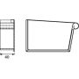 Lindab Magestic Rectangular Steel Gutter Right Hand Stop End - 140mm Galvanised