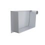 Lindab Rectangular Steel Gutter Right Hand Stop End - 140mm Silver Metallic