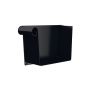 Lindab Rectangular Steel Gutter Left Hand Stop End - 140mm Black