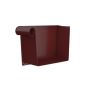 Lindab Rectangular Steel Gutter Left Hand Stop End - 140mm Dark Red
