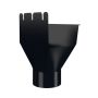 Lindab Rectangular Steel Gutter Outlet 75mm - 140mm Black